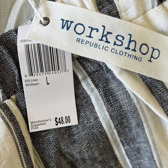 NWT Workshop Republic Clothing Linen Shorts - Picture 3 of 3